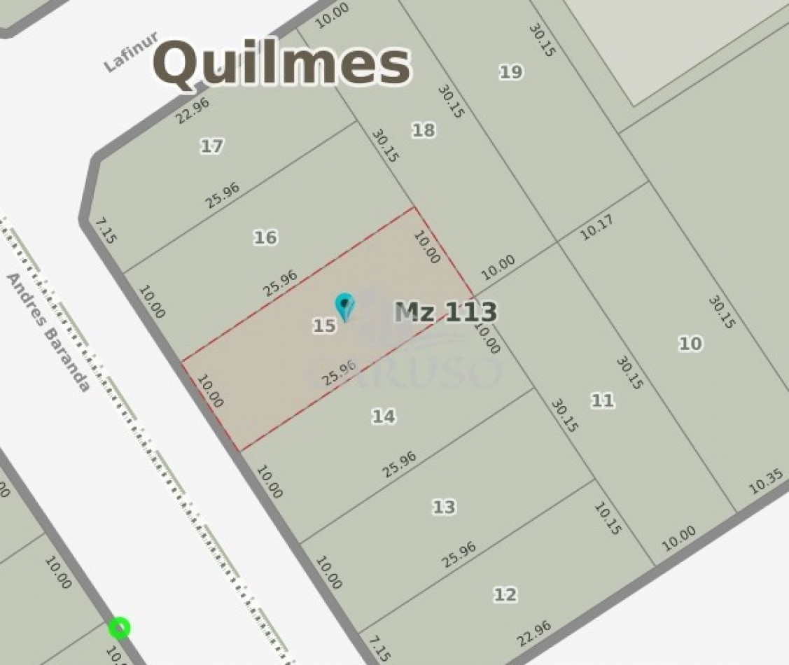 Lote VENTA Quilmes Oeste