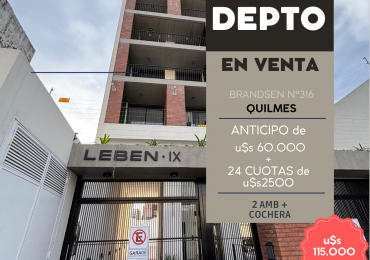Departamento en Quilmes FINANCIACION